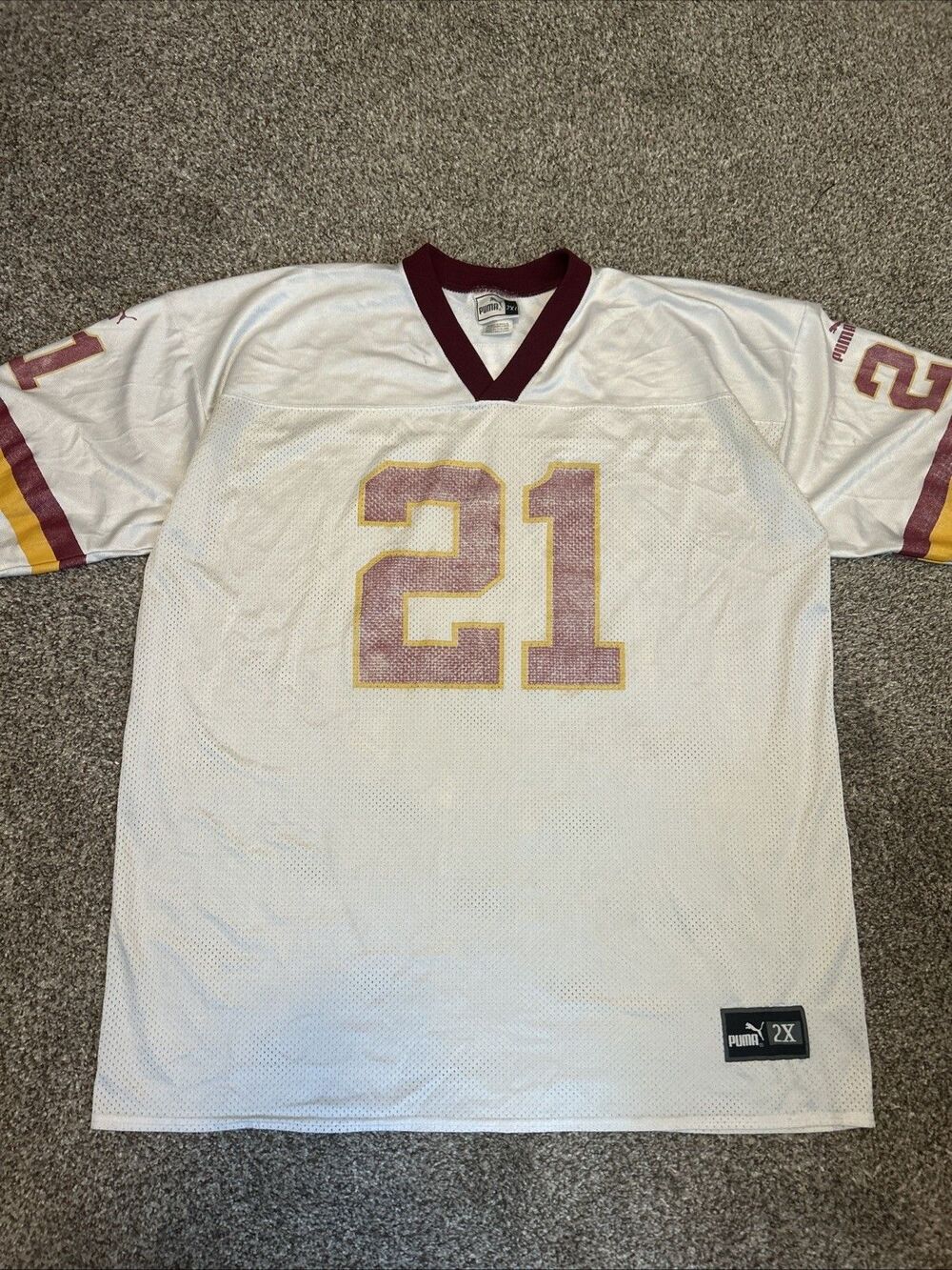 Vintage Deion Sanders Washington Redskins Puma Jersey Commanders Sz 2XL Rare